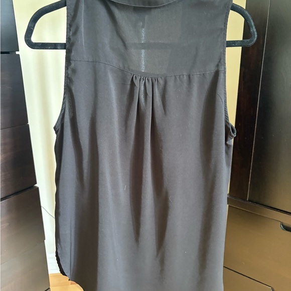 Dynamite Black Buttoned Notched Collar Blouse - Picture 2 of 3